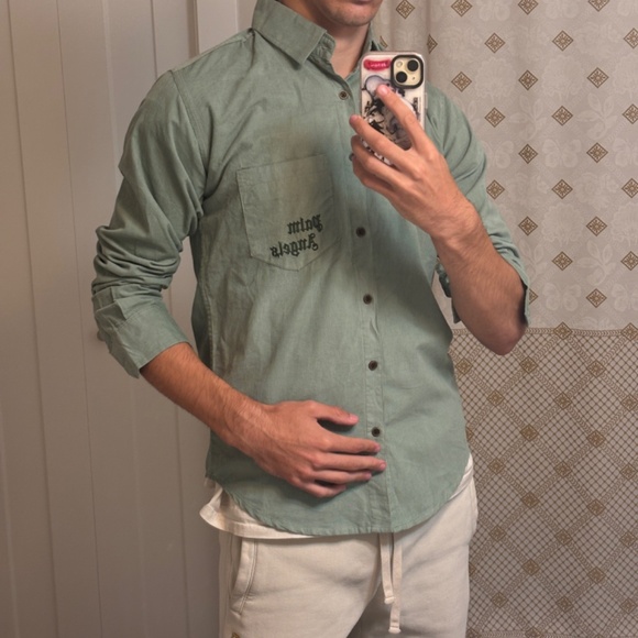Palm angels fit green shirt long sleeves - Picture 4 of 7
